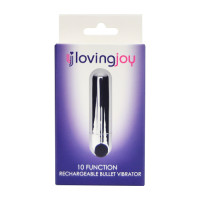 Loving Joy 10 Function Rechargeable Bullet Vibrator Silver Loving Joy 10 Function Rechargeable Bullet Vibrator Silver