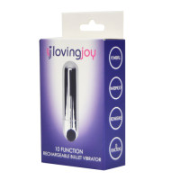 Loving Joy 10 Function Rechargeable Bullet Vibrator Silver Loving Joy 10 Function Rechargeable Bullet Vibrator Silver