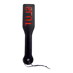 Bound to Please SLUT Spanking Paddle Black Bound to Please SLUT Spanking Paddle Black