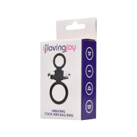 Loving Joy Silicone Vibrating Cock and Ball Ring Loving Joy Silicone Vibrating Cock and Ball Ring