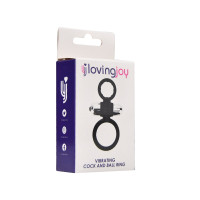 Loving Joy Silicone Vibrating Cock and Ball Ring Loving Joy Silicone Vibrating Cock and Ball Ring