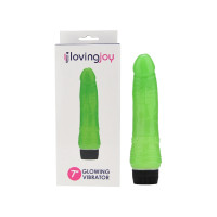 Loving Joy 7 inch Realistic Vibrator Glow in the Dark Loving Joy 7 inch Realistic Vibrator Glow in the Dark