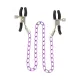 Stimulating Nipple Chain - Purple