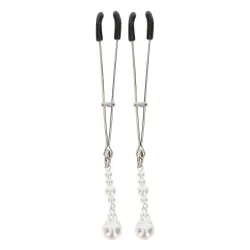 Tweezers With Pearls - Silver
