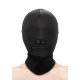 Zippered Mouth Hood - Black