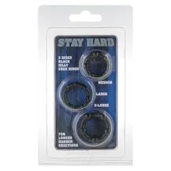 Stay Hard - Three Rings - Black