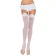 Leg Avenue Plus Size Sheer Thigh Highs White UK 14 to 18