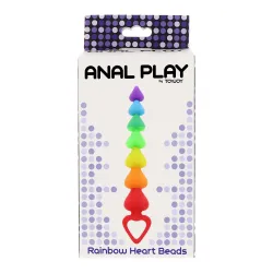 ToyJoy Rainbow Heart Anal Beads