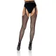 Leg Avenue Fishnet Suspender Pantyhose Black UK 6 to 12