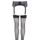 NOXQSE Wet Look Suspender Belt And Stockings