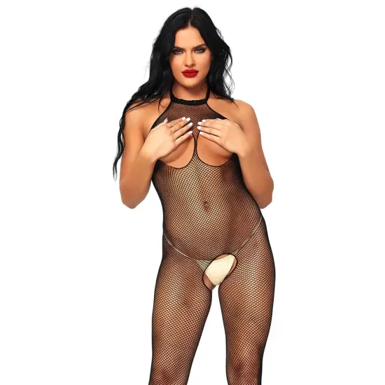 Leg Avenue Open Crotch And Bust Fishnet Bodystocking 