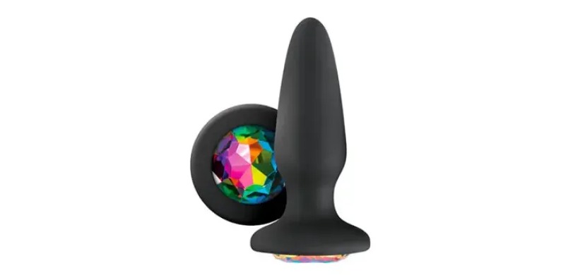 Glams rainbow gem jewelled butt plug